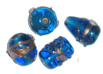 Glass Venetian Light Blue mix beads 10g(+/-4pcs)