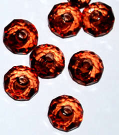 Sale!! Brown Acrylic Rondelle 8mm x 6mm beads (100pcs)