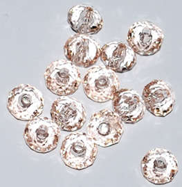 Light peach Acrylic Rondelle 8mm x 6mm beads (100pcs)