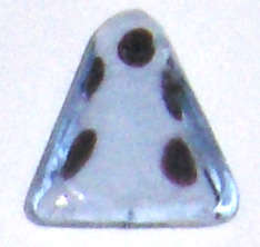 Glass Pale blue triangle beads 20x21mm (1pc)