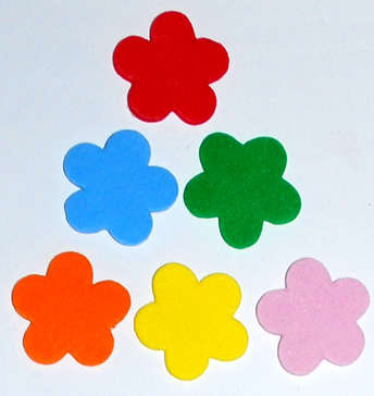 Flower foam stickers  (6pcs)