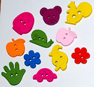 Small mix wooden embellishments  (5pcs)