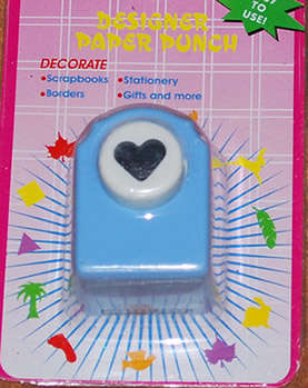 Medium Paper punch - Heart  sold per unit