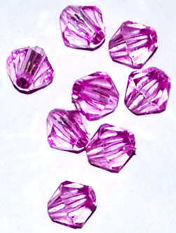 Light purple Acrylic bicone 6mm beads (200pcs)