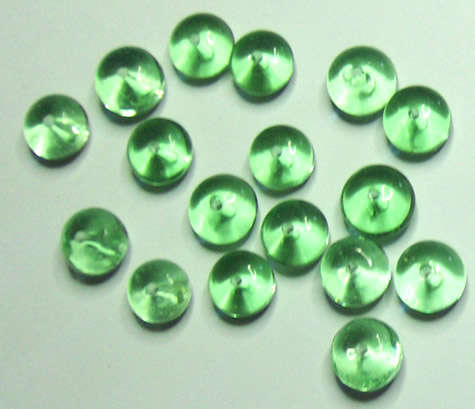 Light Green doughnut glass beads (10pcs)
