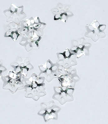 Silvertone filigree bead cap 10mm (230pcs)