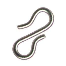 Nickel S-clasp 11mm x 6mm (10pcs)
