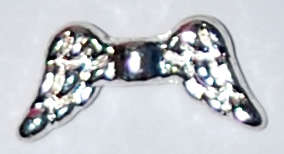 Silvertone Angel wings 14mm x 6mm (1pc)