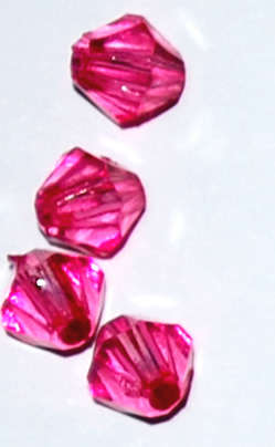 Cerise Pink Acrylic bicone 6mm beads (200pcs)