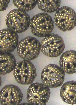 Bulk Brass filigree ball 6mm (60pcs)