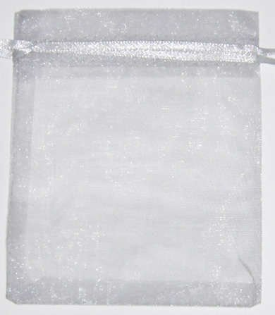 Clearance sale!!! Light grey Organza bags 90mm x 120mm (10pcs)