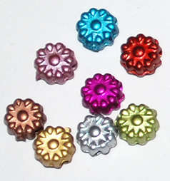 Acrylic flower spacers 6mm  (20pcs)