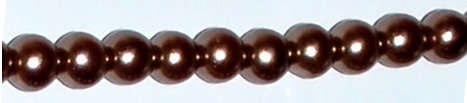 Sale!!  Brown 6mm round glass pearls (30pcs)