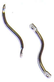 Sale!  Nickel curve connector 1 to 1 string 20mm  (100pcs)