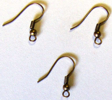Brass ear ring hooks (10pcs)