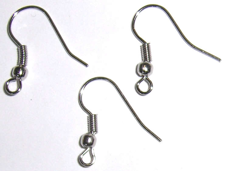 Bulk Silver ear ring hooks (200pcs)