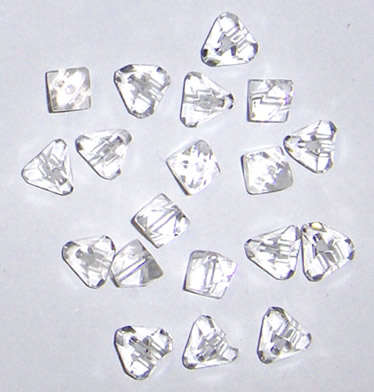 Bulk Clear glass triangle beads(100pcs)