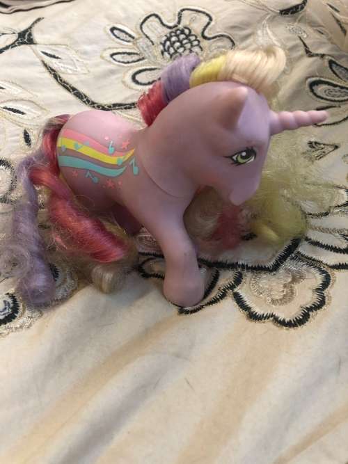 G1 Vintage My Little Pony - Rainbow Curl - Streaky - Unicorn