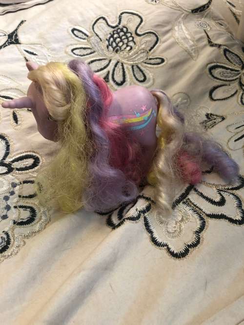 G1 Vintage My Little Pony - Rainbow Curl - Streaky - Unicorn