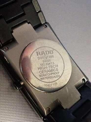 High Tech  Black Ceramic Rado Diastar with box, booklets, and guarantee card..