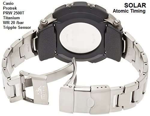 Casio Protrek Titanium Solar, Atomic timing. Compass, Barometer, Thermometer, Altimeter. Unworn gift