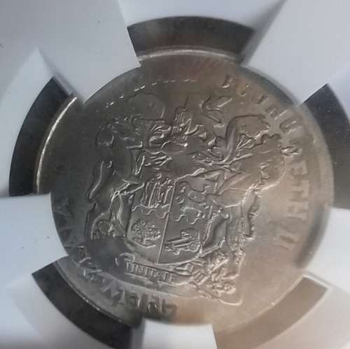 1997 South Africa and New Zealand hybrid error 5c. MS 64. Cupro-nickel. Non-magnetic.Milled edge