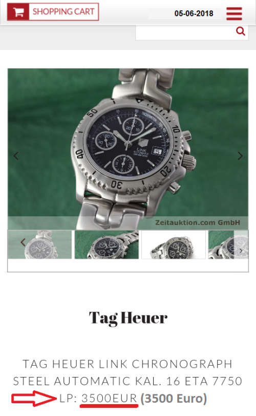 Tag Heuer Link Automatic Chronograph. Great conditions. See photos.