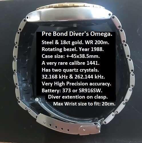 A rare vintage Omega. Stainless steel & 18ct gold. Nice condition. See photos for full description.