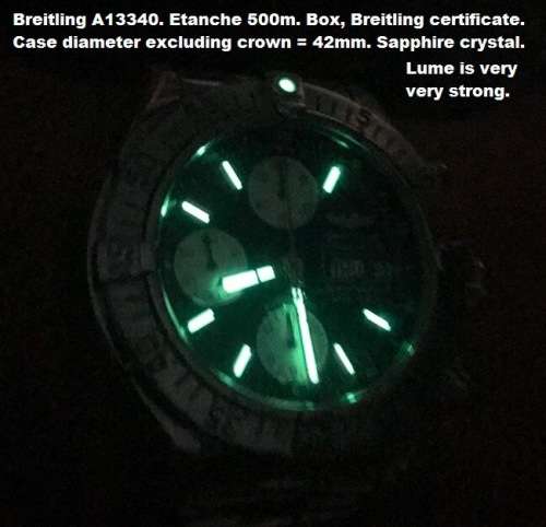 Breitling SuperOcean Chronograph. Automatic. Box and a valuation certificate from Breitling at R78k