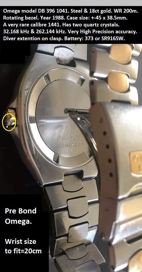 A rare vintage Omega. Stainless steel & 18ct gold. Nice condition. See photos for full description.