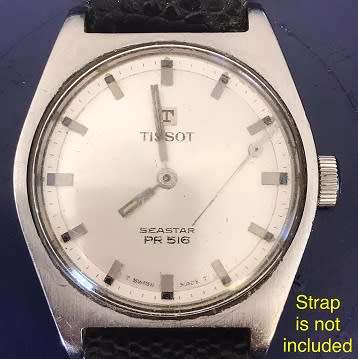 Tissot Seastar. From 1960's. Works well, but second hand has come loose. See photos.