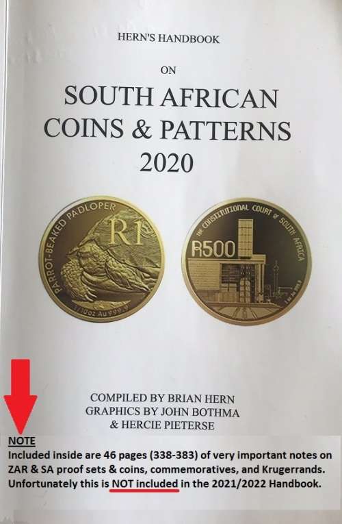 SA Coins & Patterns Hern 2020. Has EXTRA 46 pages of NB NOTES, excluded  in 2021/22 & written notes