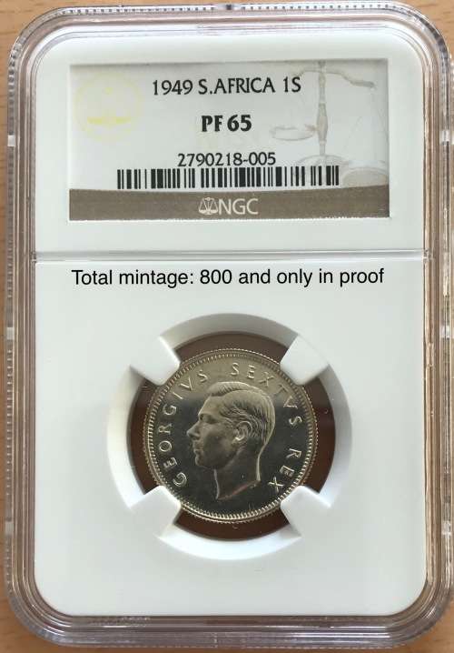 1949 SA Shilling PF 65 NGC 2790218-005