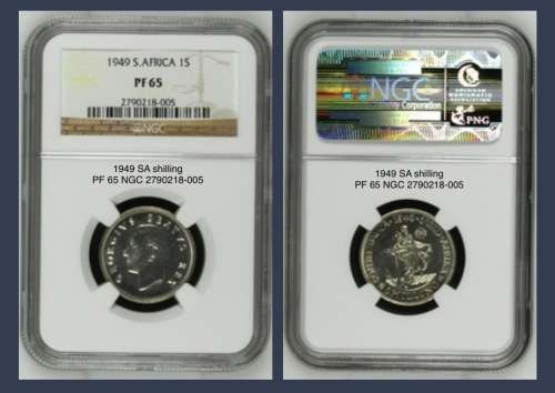 1949 SA Shilling PF 65 NGC 2790218-005