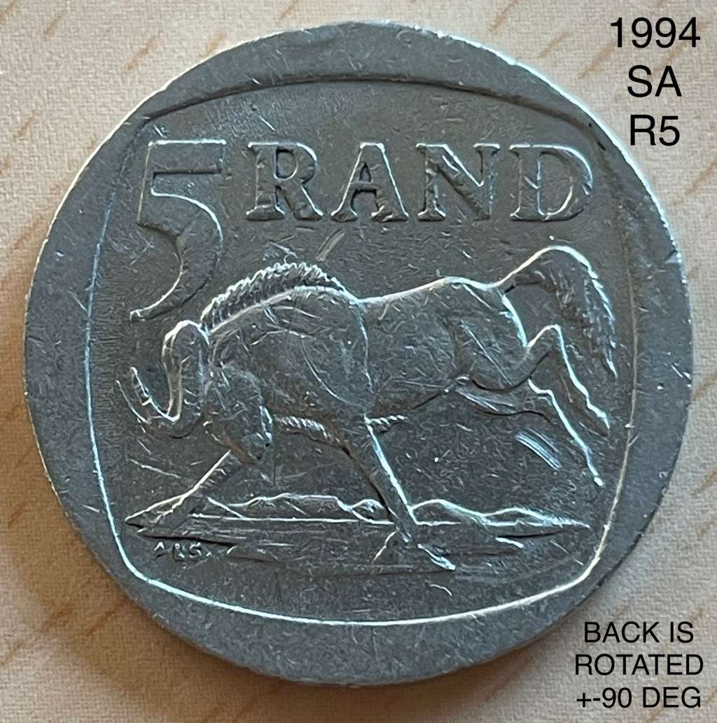 Rare error 1994 SA R5 with dies rotated almost 90 degrees