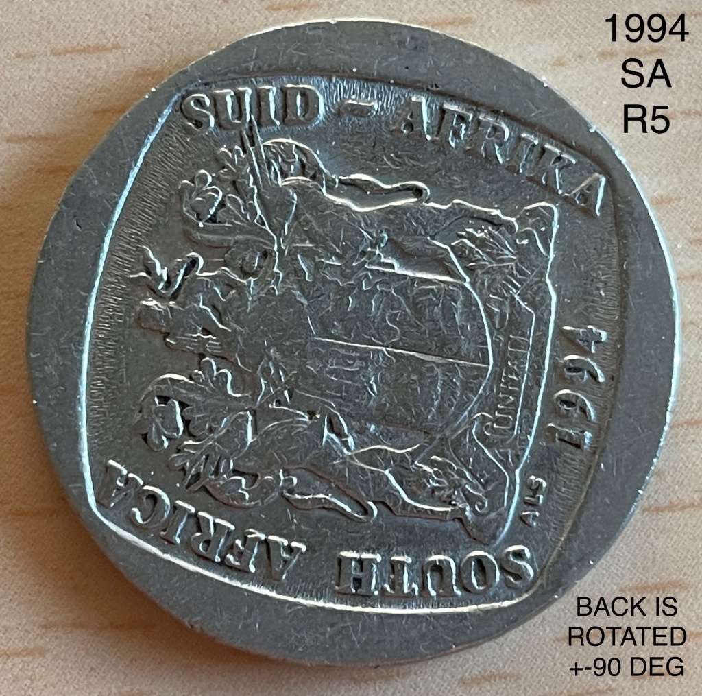 Rare error 1994 SA R5 with dies rotated almost 90 degrees