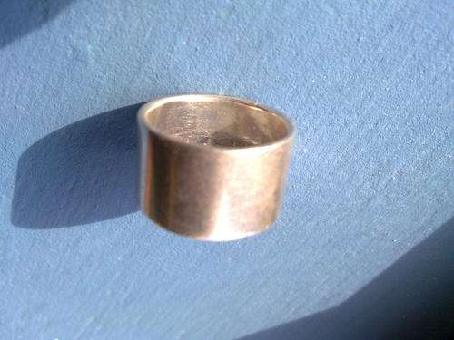 Vintage very wide sterling silver wedding band