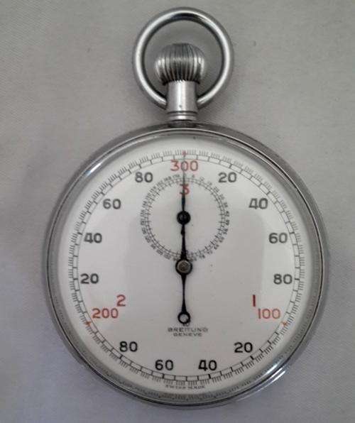 Stop Watches Breitling stopwatch. 1 100th sec with very easy to read 1 20th sec. A very rare collector s piece. was sold for 2 750.00 on 6 Dec at 22 29 by 24 7 in Plettenberg Bay ID 209170798