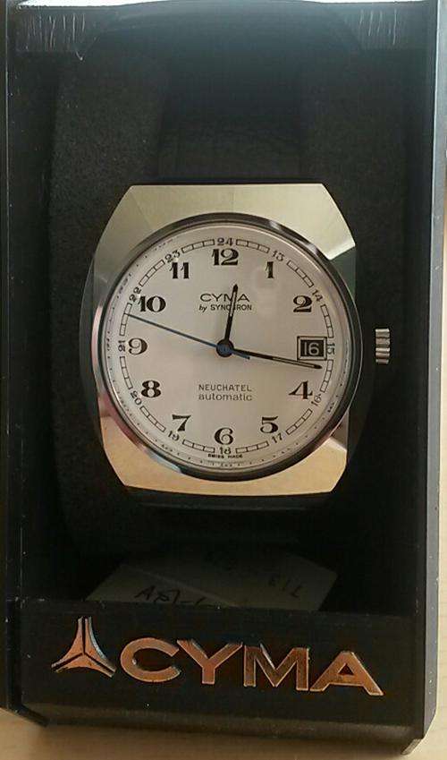 Rare vintage, never used Cyma. still in original box. Swiss made