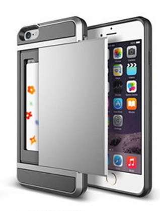 *Pre-Order iPhone 5/5s HYBRID protector case (DarkGreyBlue) hidden storage  ID/credit card/gym card