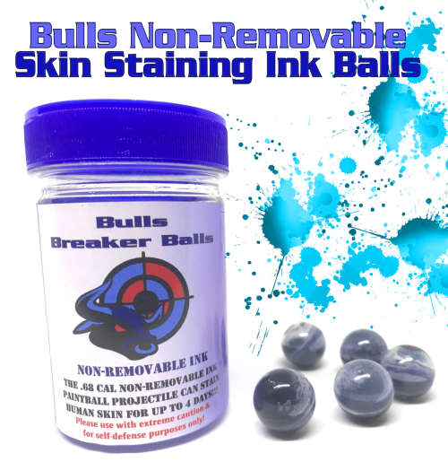 Bulls Breaker Non Removable Ink Paint Balls 0.68 Cal - 10 Pack