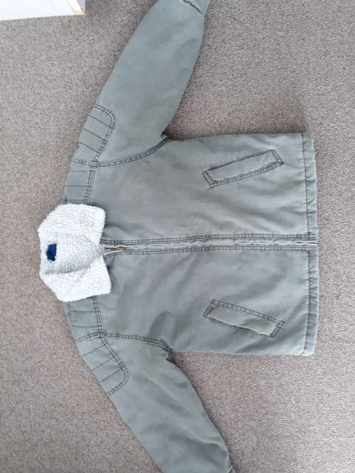 BOYS SHERPA LINED JACKET 9/10 YEARS
