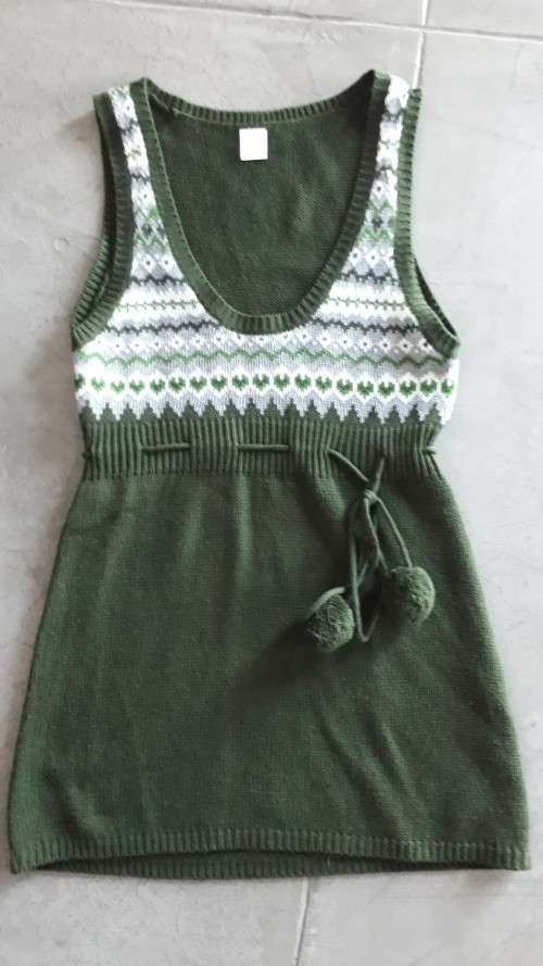 LADIES POM POM WAISTCOAT SIZE S