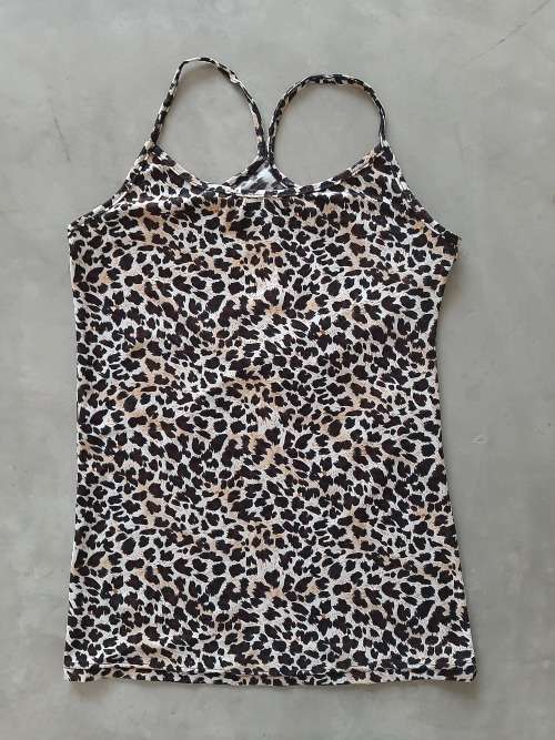 LEOPARD PRINT STRAPPY TOP SIZE SMALL