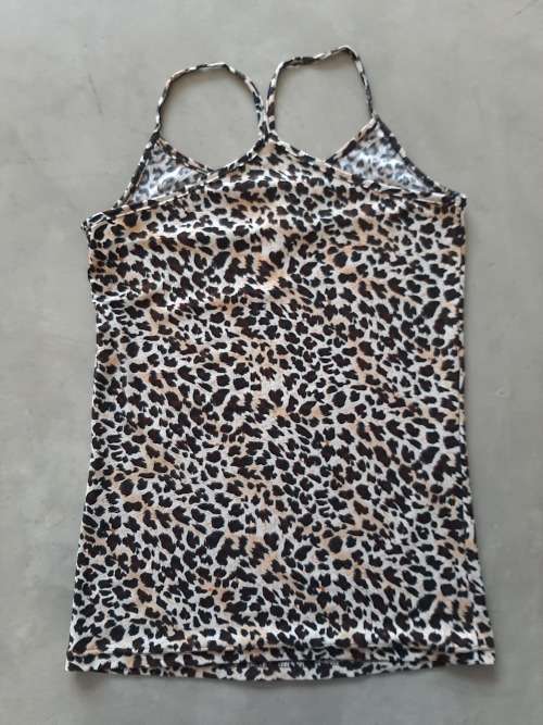 LEOPARD PRINT STRAPPY TOP SIZE SMALL