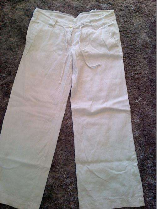 WHITE LINEN PANTS SIZE 36
