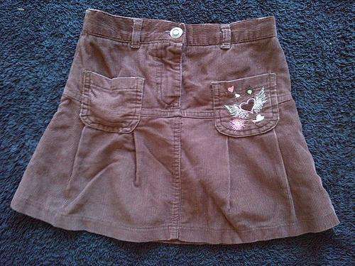 GIRLS CORDOROY RT SKIRT  5/6 YEARS