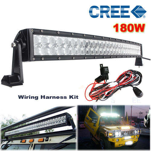 32inch 180W CREE LED Work Light Bar Floor&Spot Como Light SUV Boat Offroad 4WD 10-30W