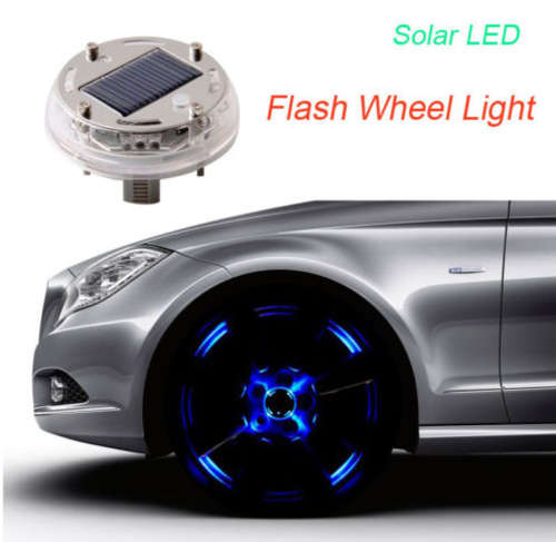 12 LED Solar Flash Wheel Light Car Vehicle Auto Decoration Warning Lamp