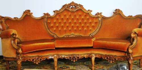 Elegant Lounge Suite in Victorian style and ornately carved